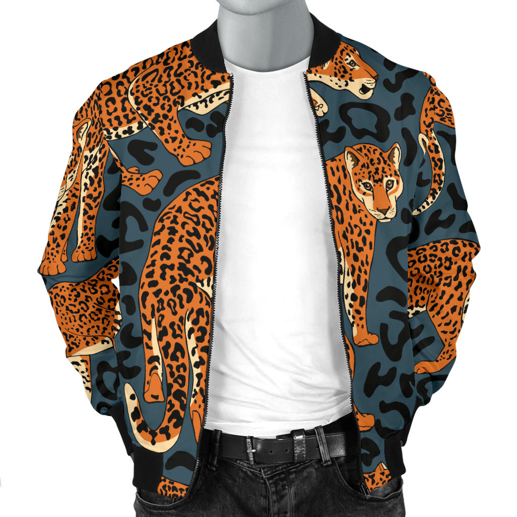 Jaguar Pattern Print Design 04 Men Bomber Jacket