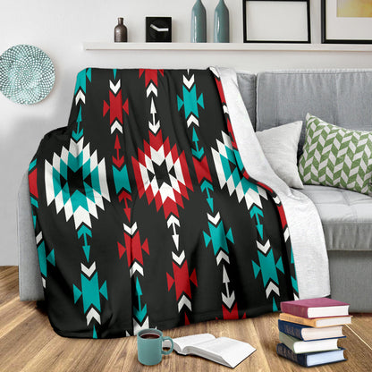 Native Pattern Print Design A08 Premium Blanket