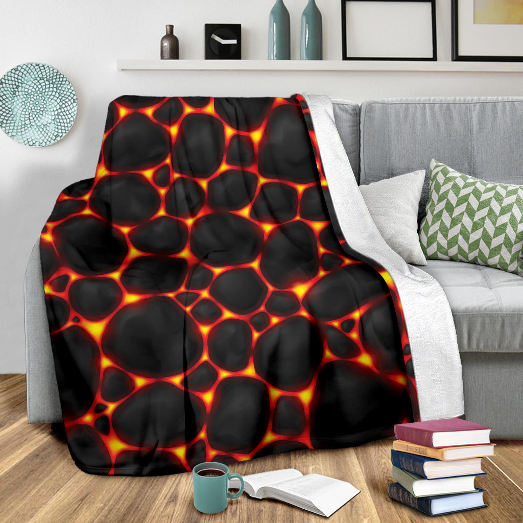 Lava Pattern Print Design 01 Premium Blanket