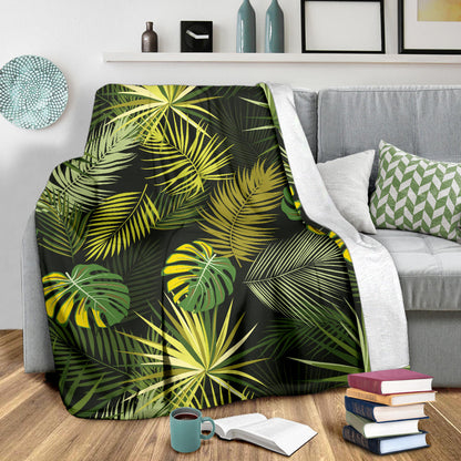 Palm Leaf Pattern Print Design A05 Premium Blanket