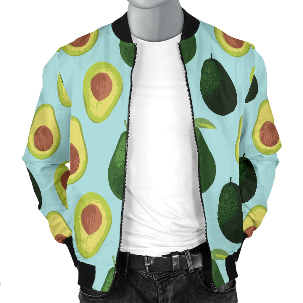 Avocado Pattern Print Design 04 Men Bomber Jacket