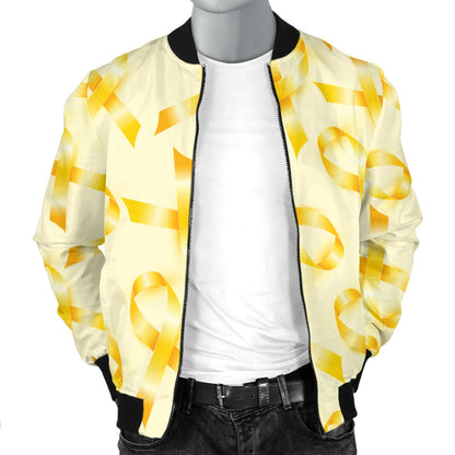 Childhood cancer Pattern Print Design 01 Men Bomber Jacket