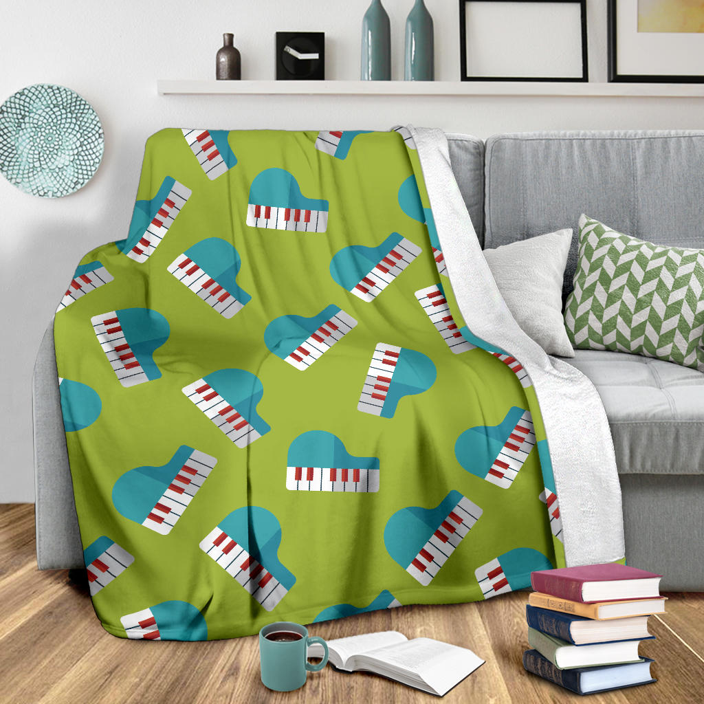 Piano Pattern Print Design 03 Premium Blanket