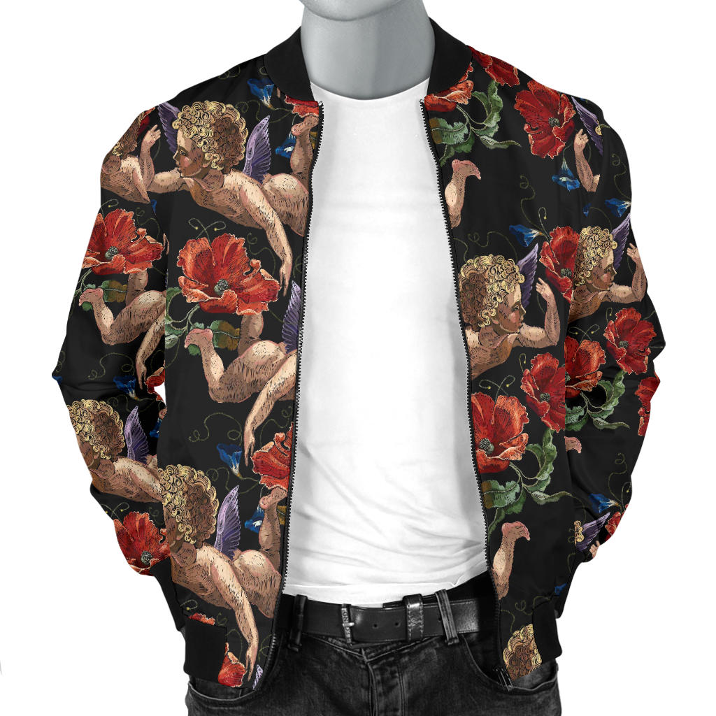 Cupid Pattern Print Design 05 Men Bomber Jacket