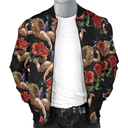 Cupid Pattern Print Design 05 Men Bomber Jacket
