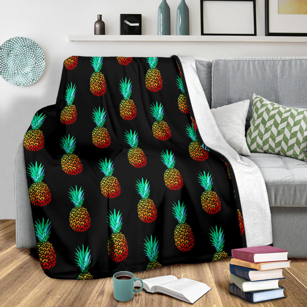 Pineapple Pattern Print Design A05 Premium Blanket