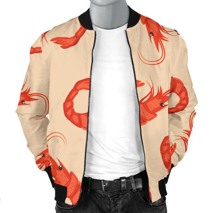 Prawn Pattern Print Design 02 Men Bomber Jacket