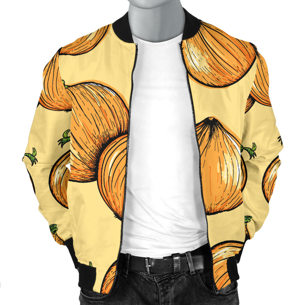 Onion Pattern Print Design A04 Men Bomber Jacket