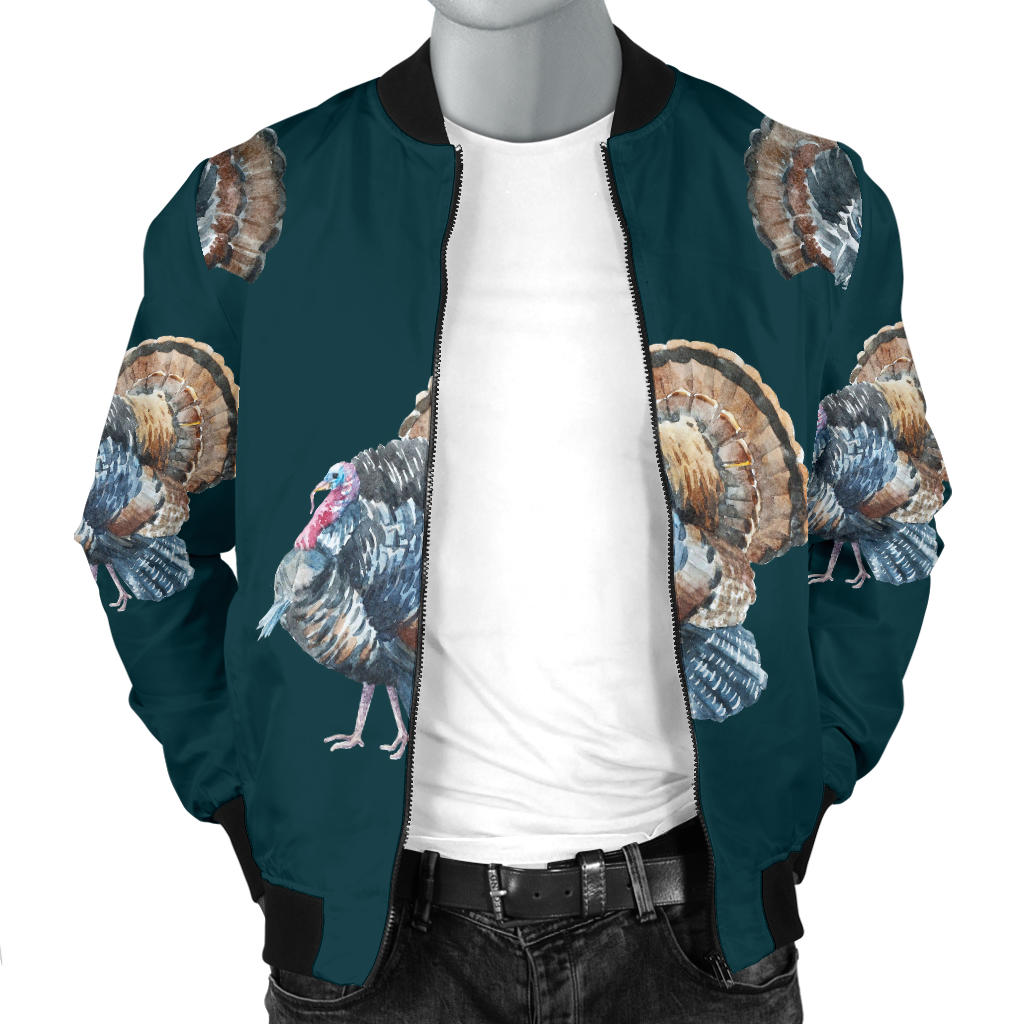 Turkey Pattern Print Design 03 Men Bomber Jacket