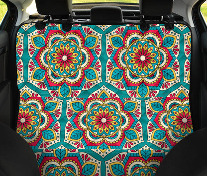 Mandala Pattern Print Design 03 Rear Dog Car Seat Cover Hammock