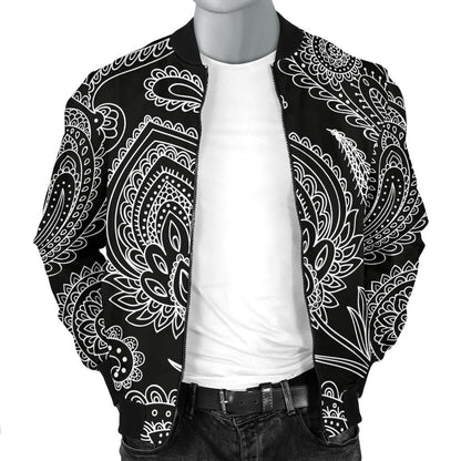 Paisley Pattern Print Design A04 Men Bomber Jacket