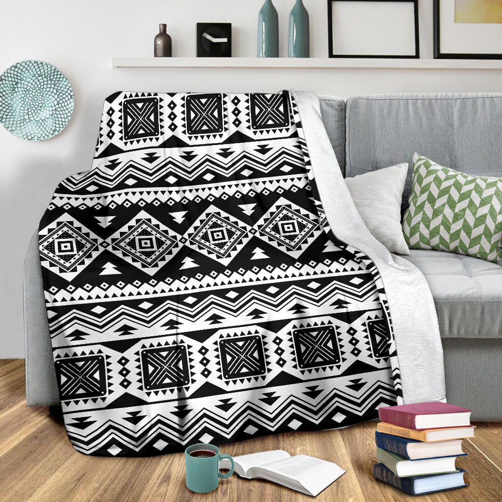 Aztec Pattern Print Design 08 Premium Blanket
