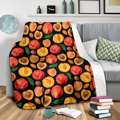 Peach Pattern Print Design A02 Premium Blanket
