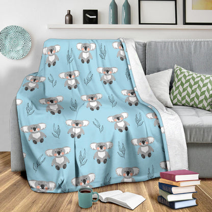 Koala Pattern Print Design 01 Premium Blanket