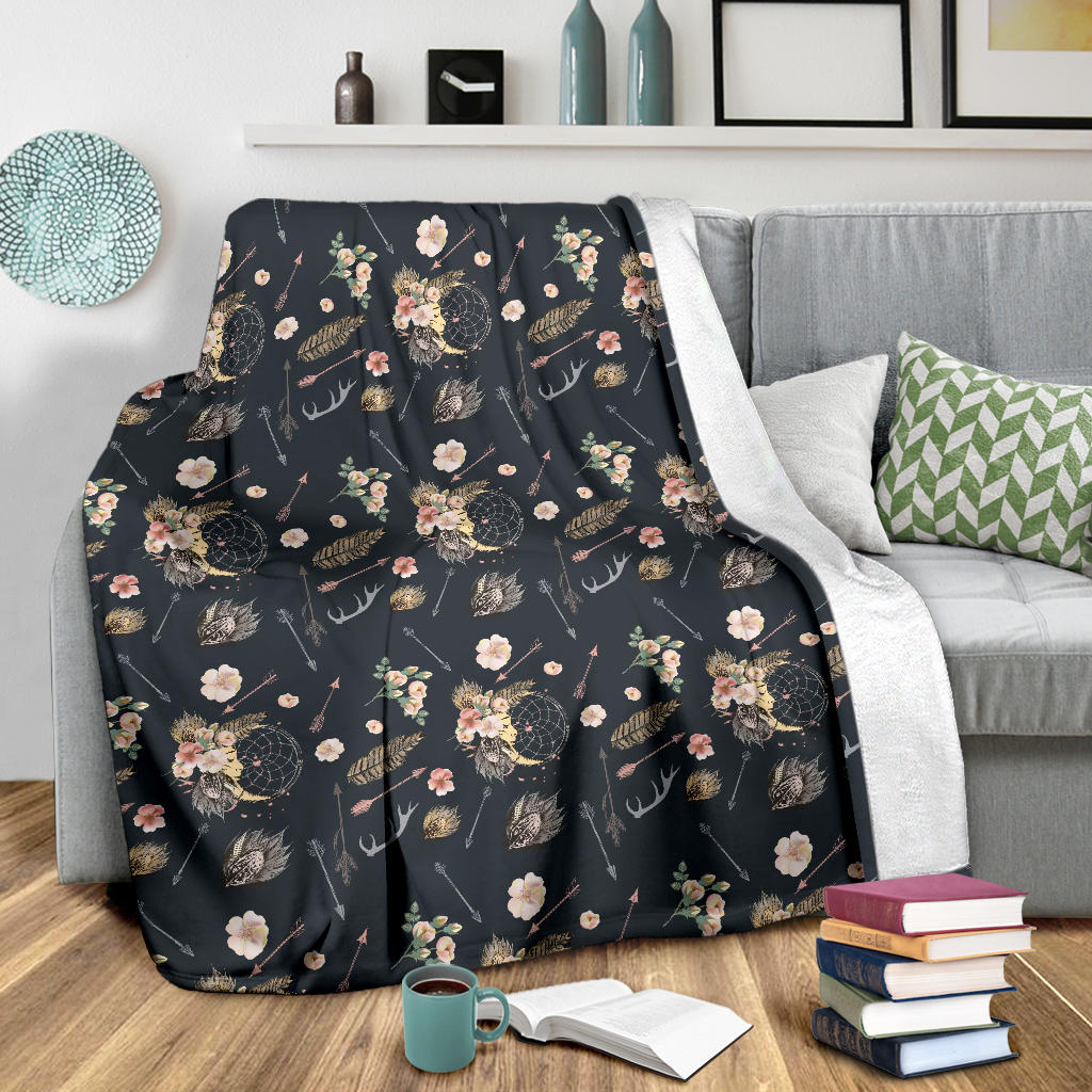 Bohemian Pattern Print Design 09 Premium Blanket