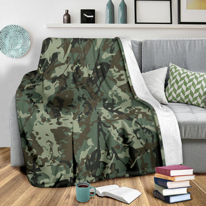 Camouflage Pattern Print Design 06 Premium Blanket