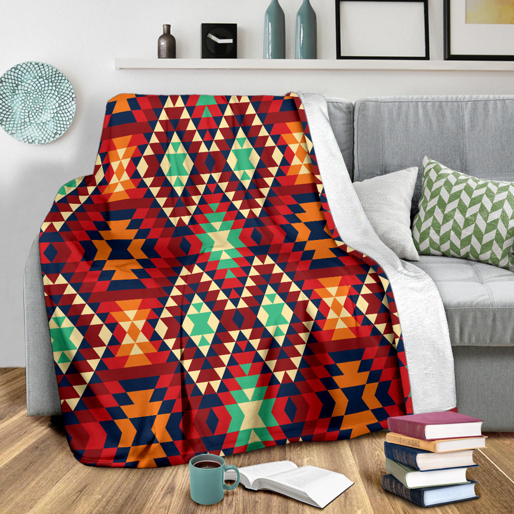 Native Pattern Print Design A07 Premium Blanket