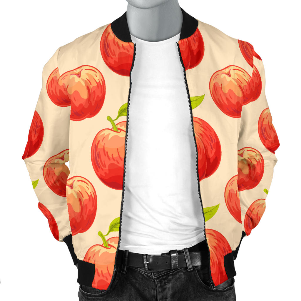 Peach Pattern Print Design A03 Men Bomber Jacket
