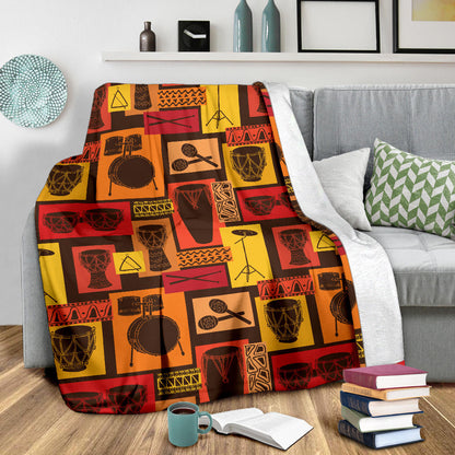 Percussion Pattern Print Design 02 Premium Blanket
