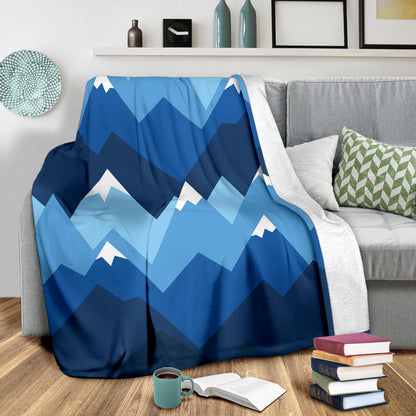 Mountain Pattern Print Design 04 Premium Blanket