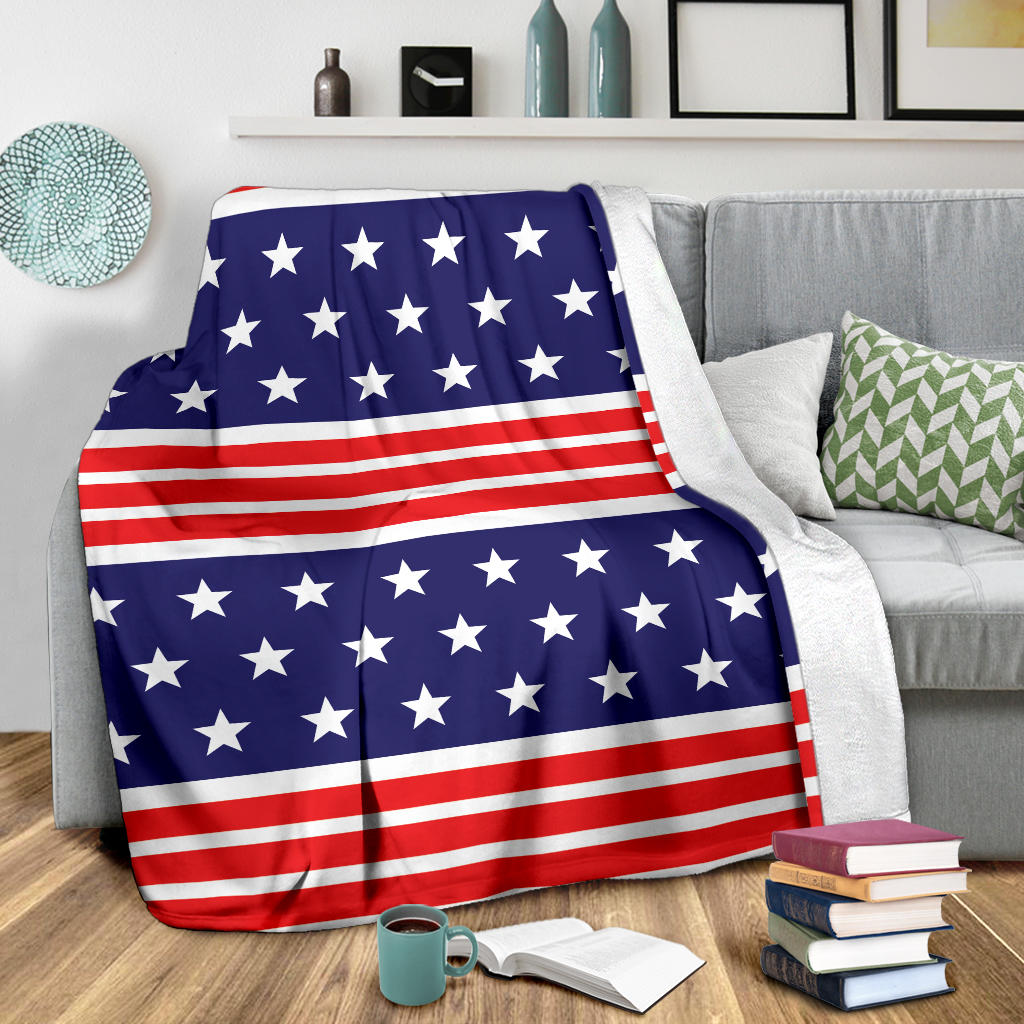 Patriotic Pattern Print Design A04 Premium Blanket