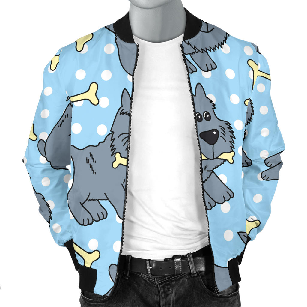 Schnauzers Pattern Print Design A02 Men Bomber Jacket