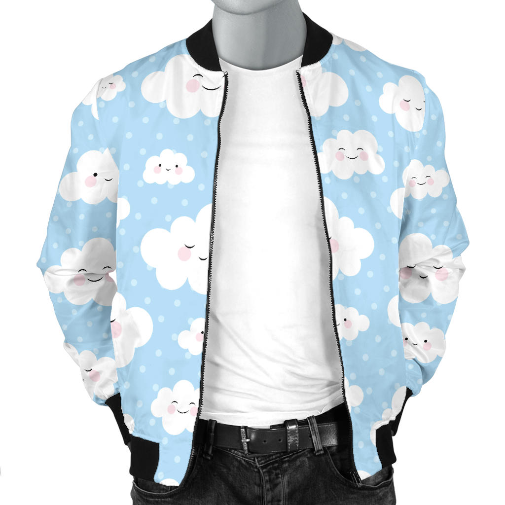 Cloud Pattern Print Design 02 Men Bomber Jacket