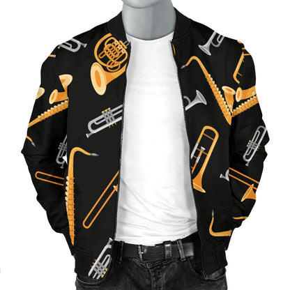 Jazz Pattern Print Design 01 Men Bomber Jacket