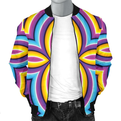 Optical illusion Pattern Print Design A03 Men Bomber Jacket