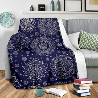 Mandala Pattern Print Design 02 Premium Blanket