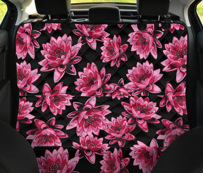 Lotus Pattern Print Design 03 Rear Dog Car Seat Cover Hammock
