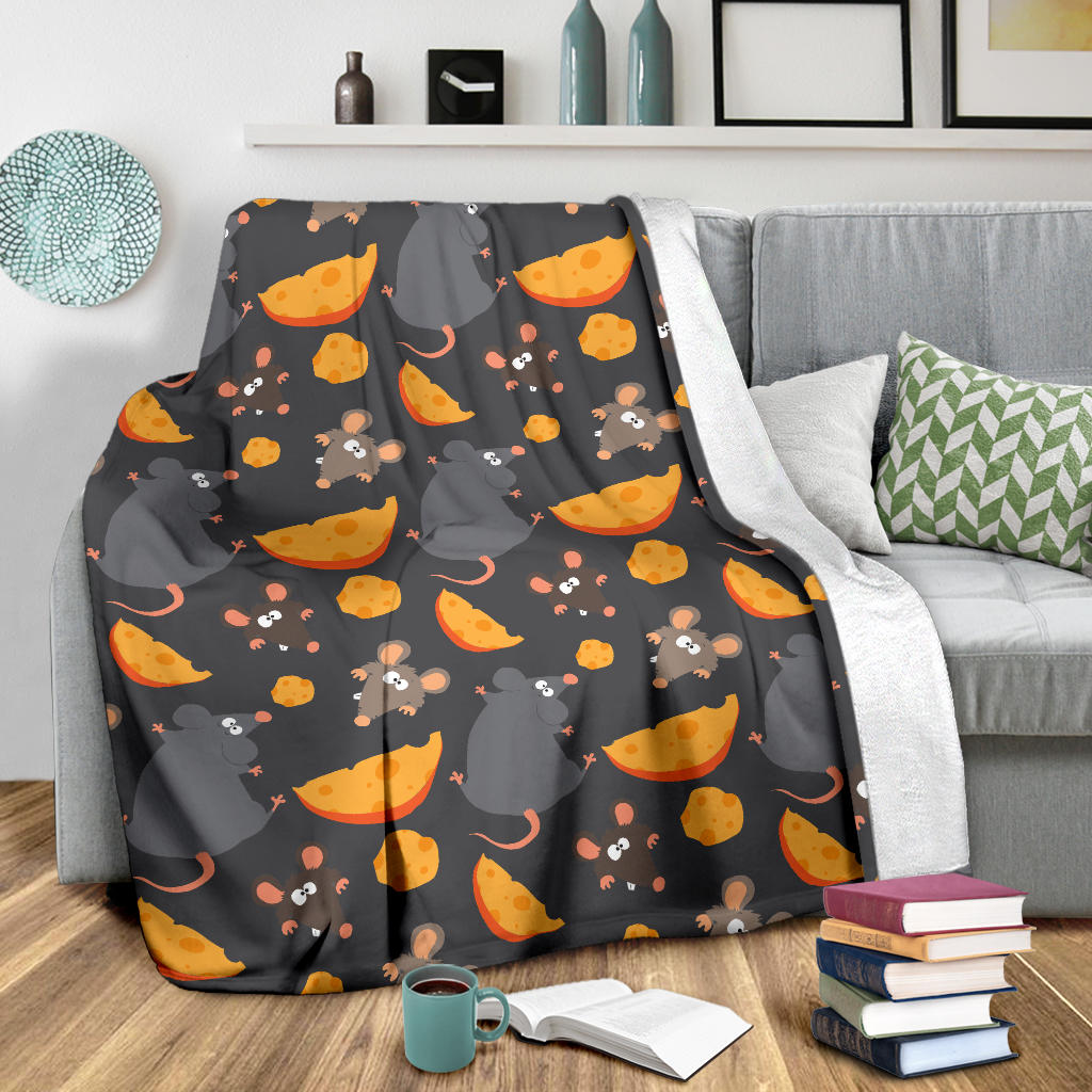 Rat Pattern Print Design 04 Premium Blanket