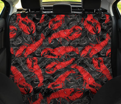 Lobster Pattern Print Design 04 Rear Dog Car Seat Cover Hammock