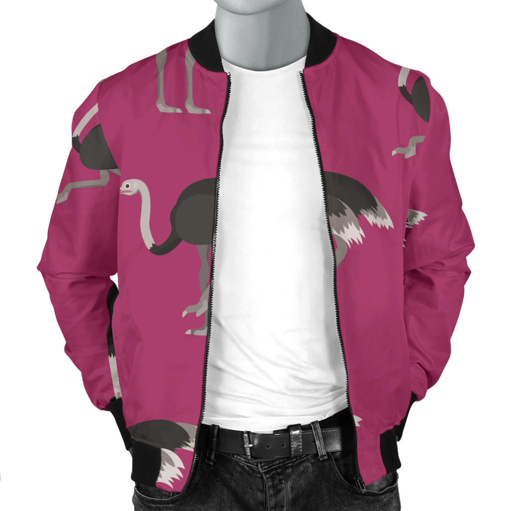 Emu Pattern Print Design 02 Men Bomber Jacket