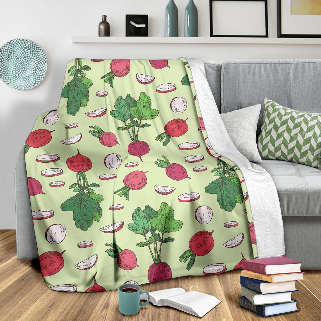 Radish Pattern Print Design A04 Premium Blanket
