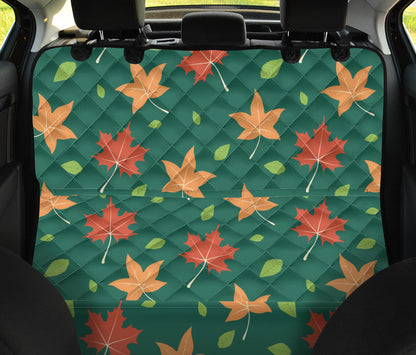 Maple Leaf Pattern Print Design 04 Rear Dog Car Seat Cover Hammock