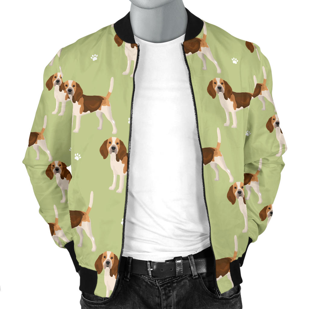 Beagle Pattern Print Design 07 Men Bomber Jacket