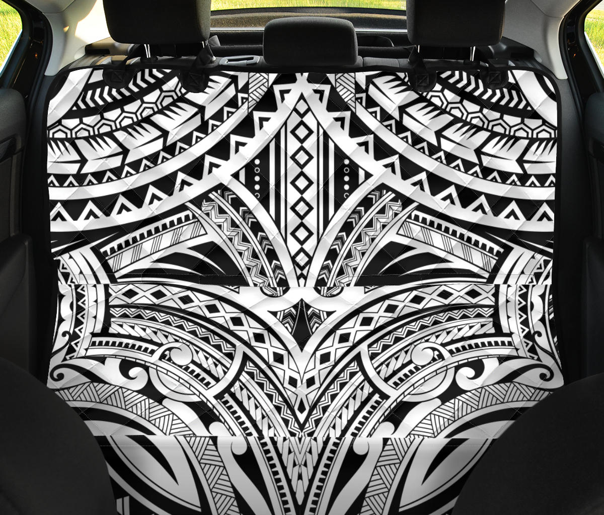 Maori Pattern Print Design 06 Rear Dog Car Seat Cover Hammock