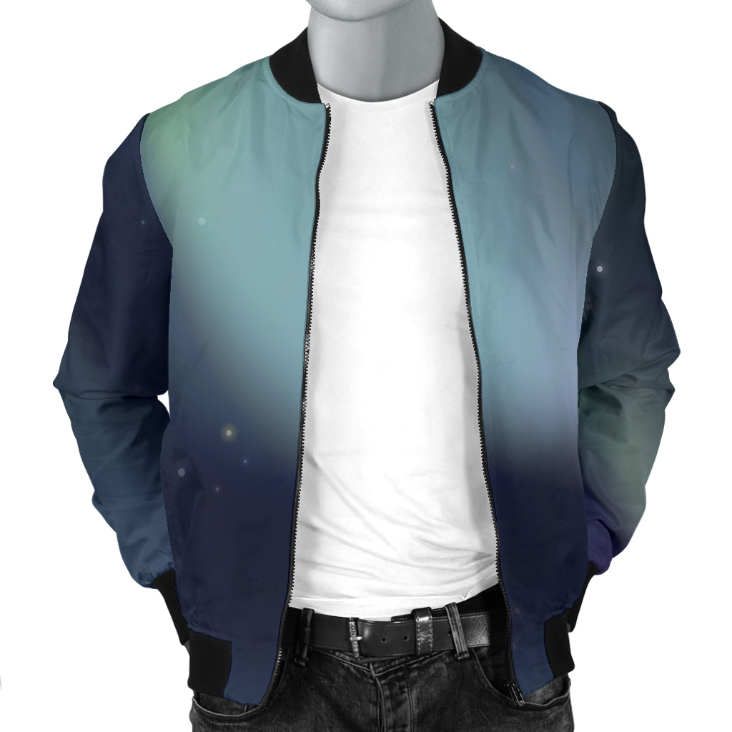 Aurora Borealis Pattern Print Design 01 Men Bomber Jacket