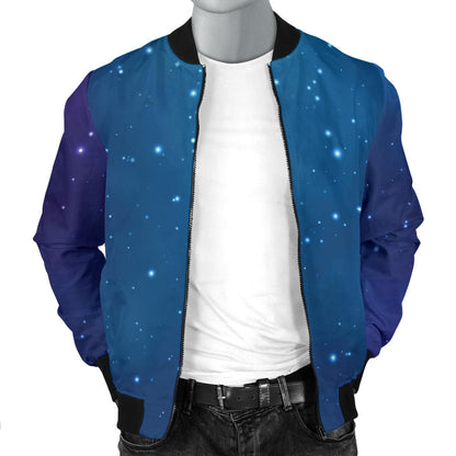 Nebula Pattern Print Design A01 Men Bomber Jacket