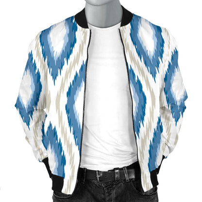Ikat Pattern Print Design 02 Men Bomber Jacket