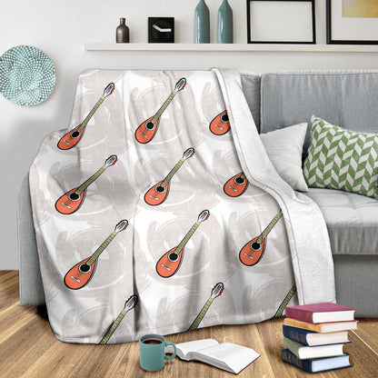 Mandolin Pattern Print Design 03 Premium Blanket