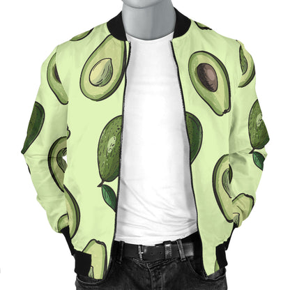 Avocado Pattern Print Design 02 Men Bomber Jacket