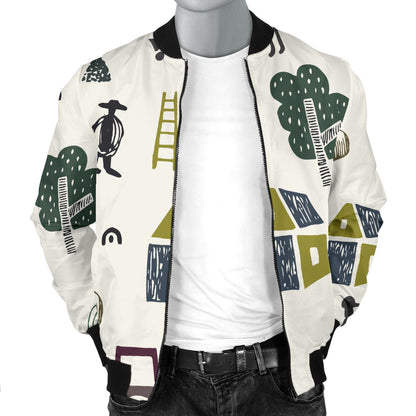 Agricultural Farm Print Design 01 Men Bomber Jacket