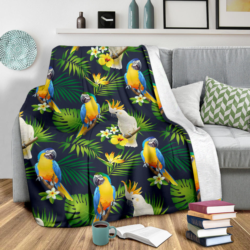 Parrot Pattern Print Design A03 Premium Blanket