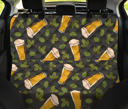 Beer Iris Pattern Print Design 02 Rear Dog Car Seat Cover Hammock