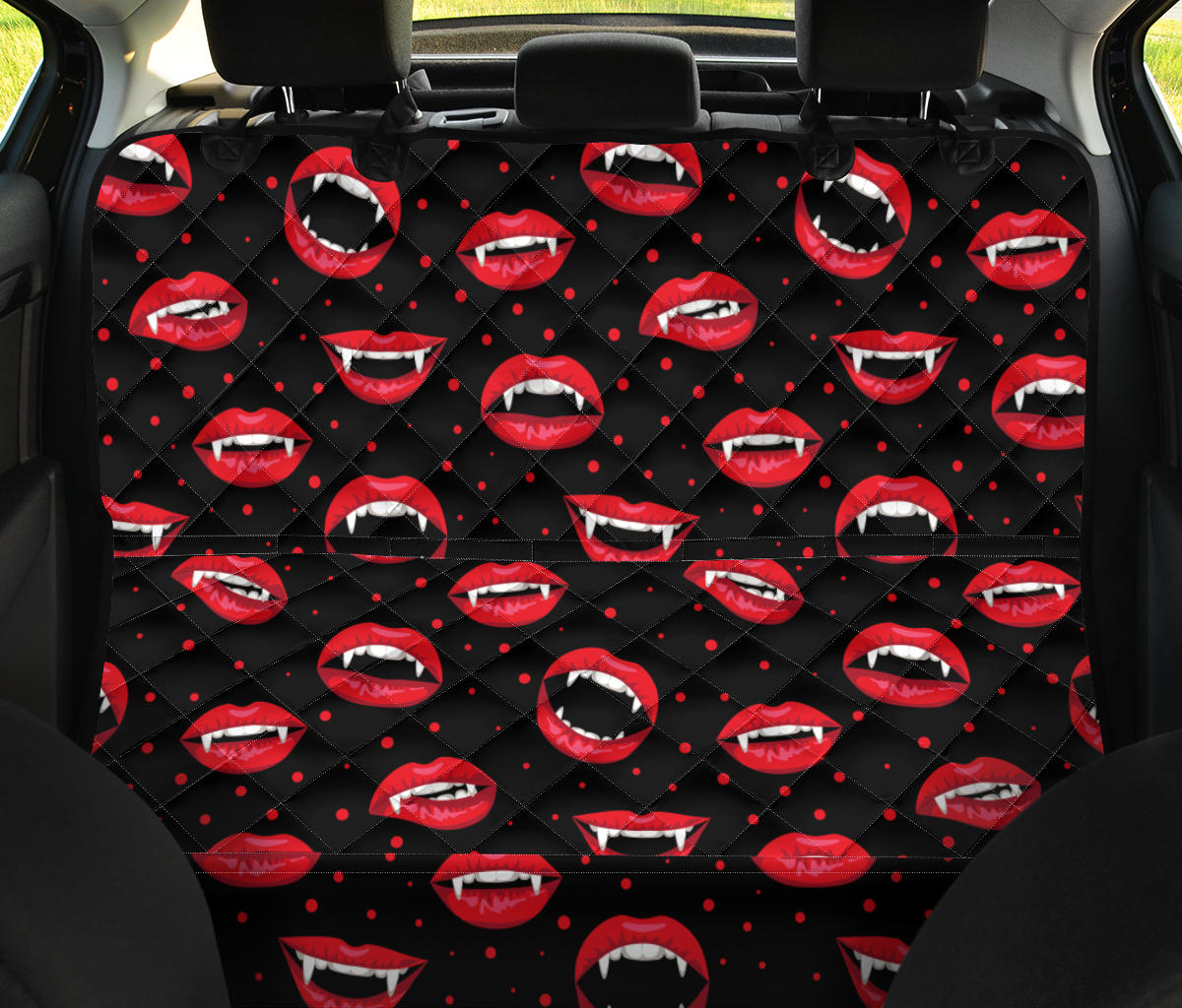 Halloween Pattern Print Design 01 Rear Dog Car Seat Cover Hammock