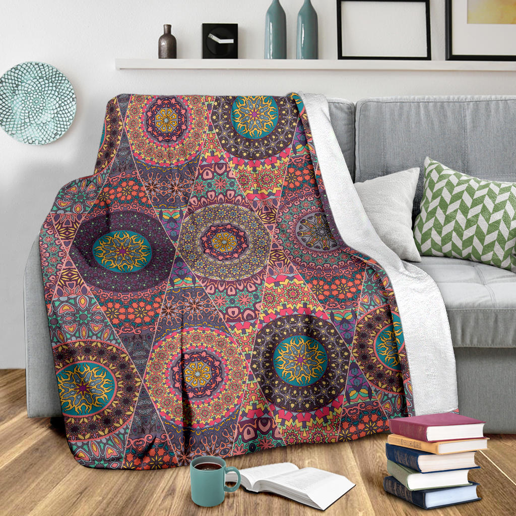 Bohemian Pattern Print Design 07 Premium Blanket