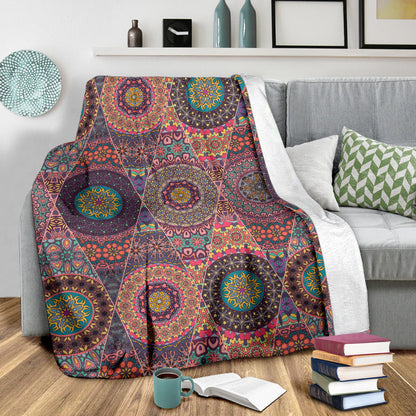 Bohemian Pattern Print Design 07 Premium Blanket