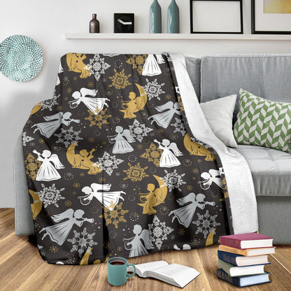 Angel Pattern Print Design 04 Premium Blanket